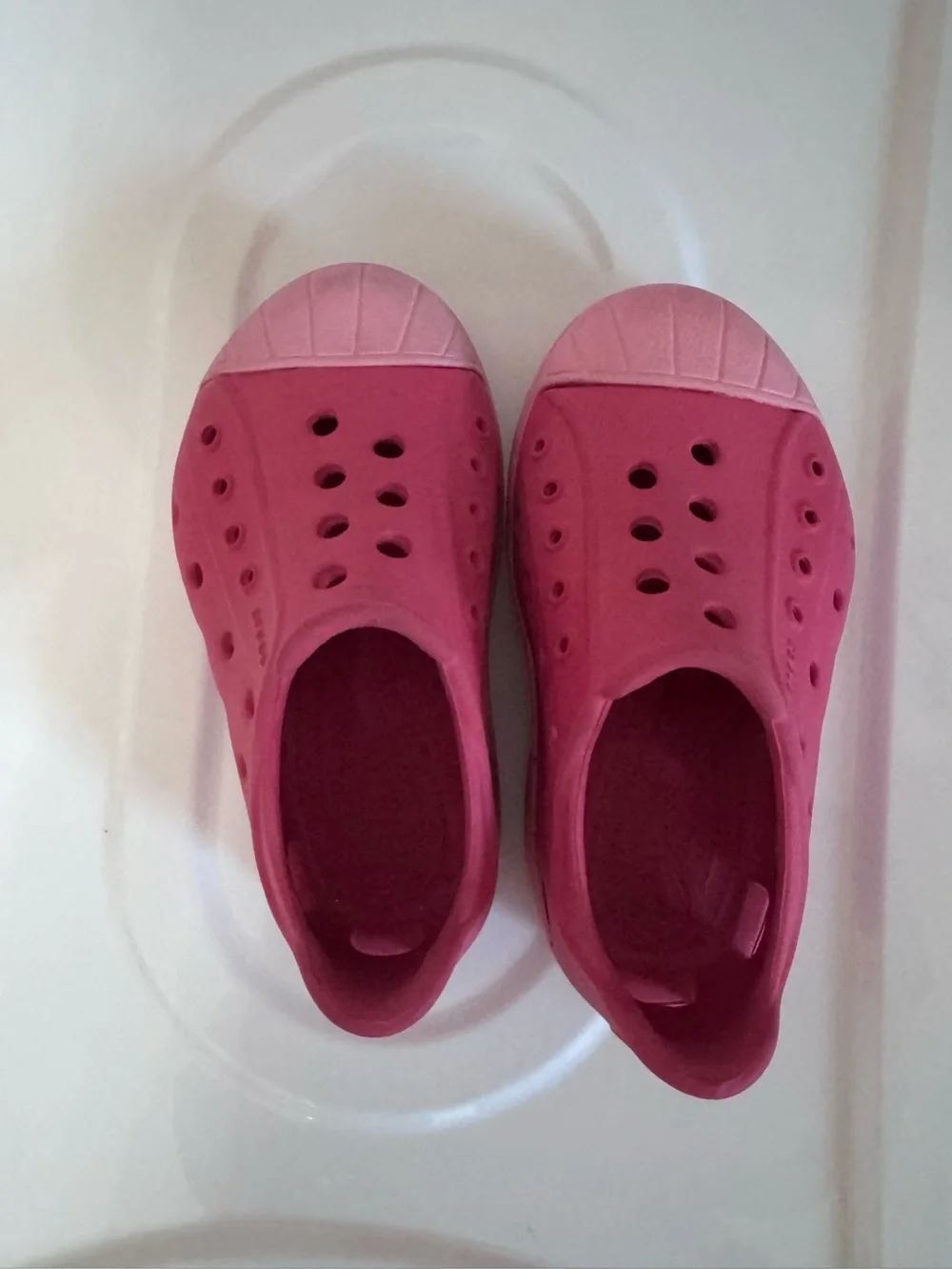 CROCS Bump It Clog Kids Lightweight Two Tone Pink  Slip-On C6 /toddler baby